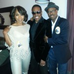 CHARLIE BACKSTAGE AT THE NOKIA THEATRE WITH ANGELA BASSETT AND HUSBAND COURTNEY VANCE