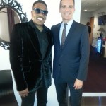 CHARLIE BACKSTAGE AT THE NOKIA THEATRE WITH LOS ANGELES MAYOR ERIC GARCETTI